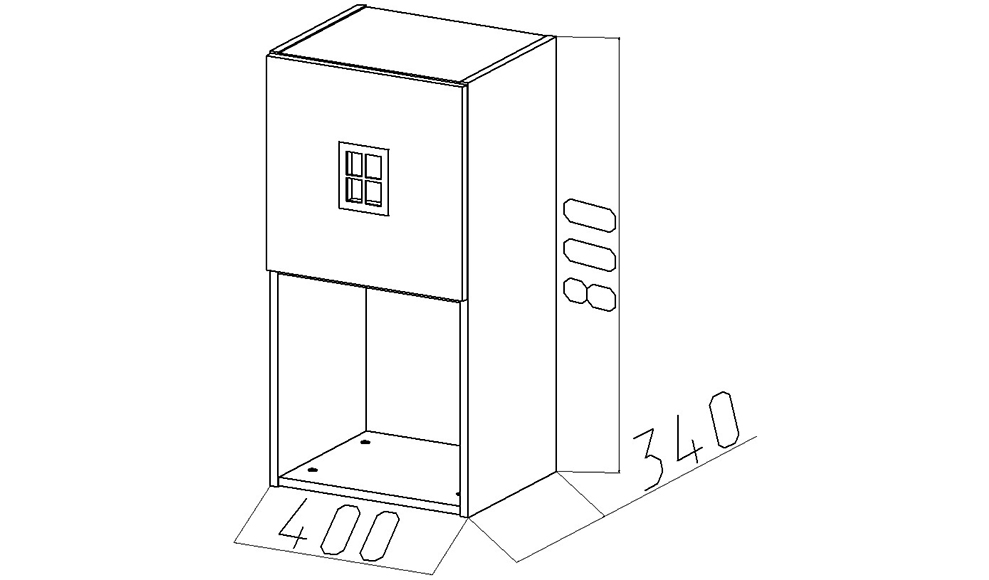 Полка детская вертикальная "Амстердам-1" МАНДАРИН АМСТЕРДАМ 179550 Красный Santreyd  - Вид №3