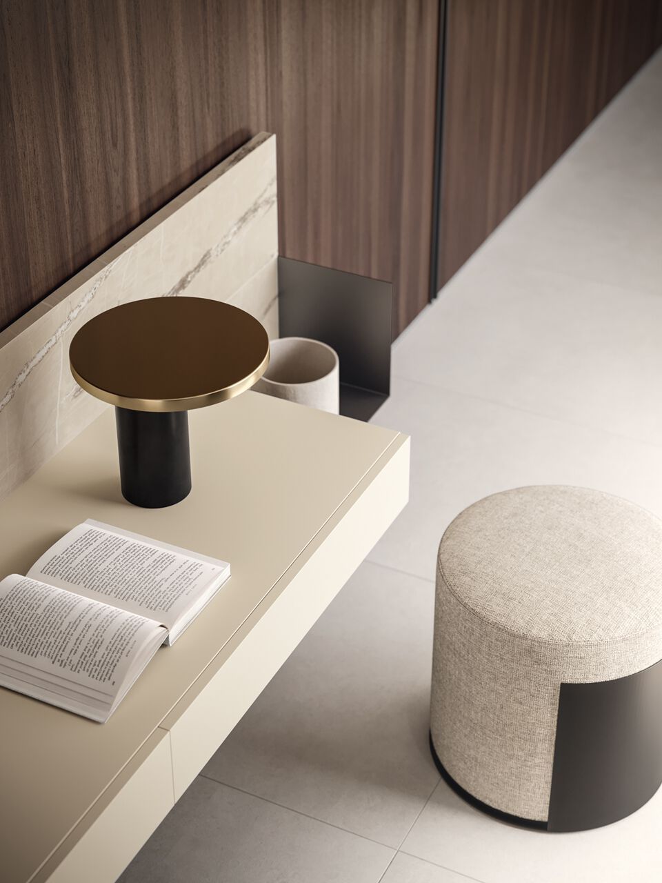 Деревянная секционная оборудованная стена со встроенным освещением Santalucia Mobili Scacco ARCH-00013411