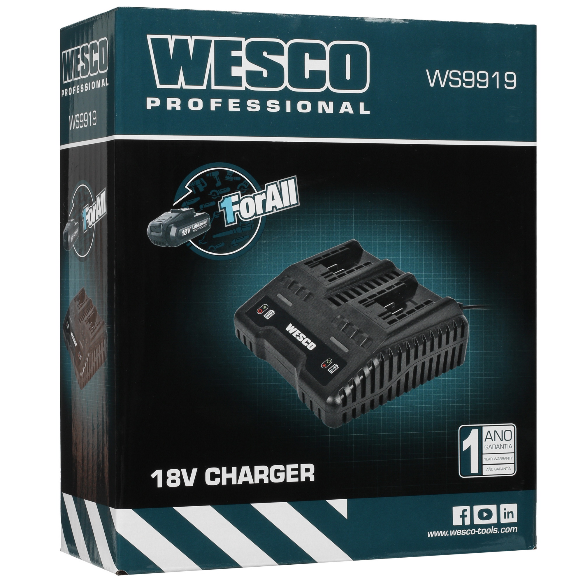 Зарядное устройство Wesco WS9919 1ForAll 18V 5410949 STDN-0098472 - Вид №5