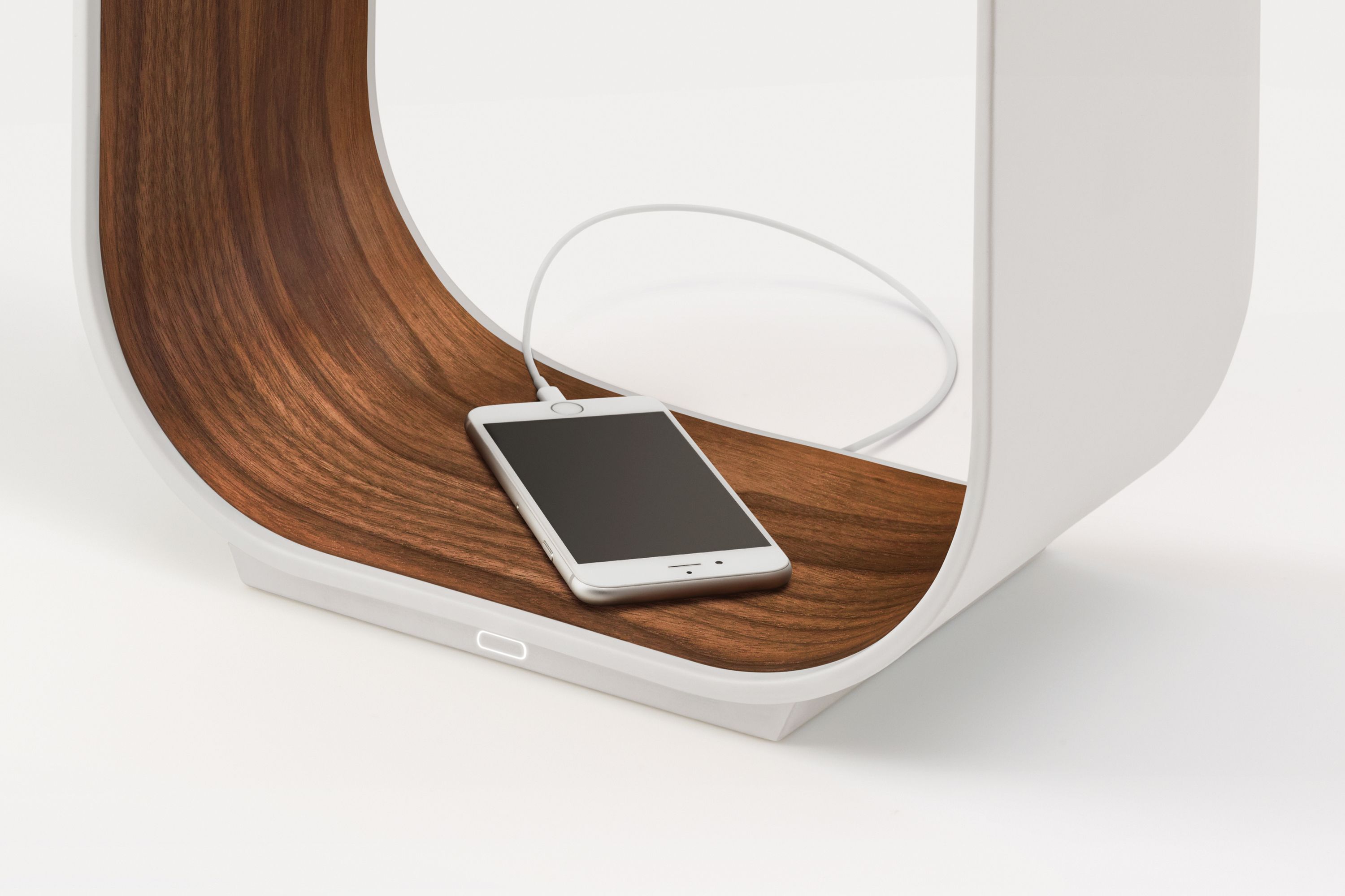 Алюминиевая и деревянная светодиодная настольная лампа с USB-зарядкой Pablo Designs Contour ARCH-00088024 - Вид №5