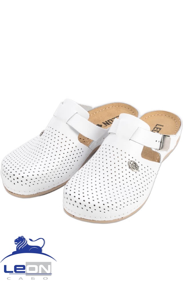 61970 Сабо "Leon" женские белые LEON  Медицинская обувь  размер 40 