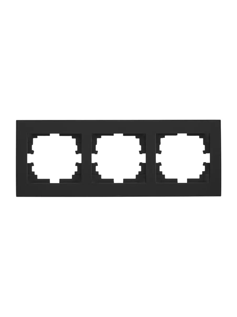 RAIN Рамка тройная горизонтальная черный LEZARD 703-4242-148