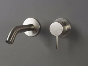 RIFRA Смеситель для умывальника настенный из нержавеющей стали на 2 отверстия Forty 1210041/2