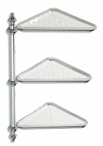 EL31ELITE(08) Stil Haus Elite, угловая 3-х уровневая полка из пластика, цвет хром