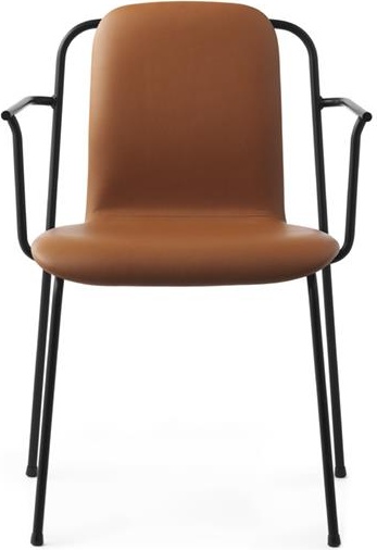 601937 Armchair Полная обивка из черной стали / ультра-кожи Normann Copenhagen Studio - Вид №1