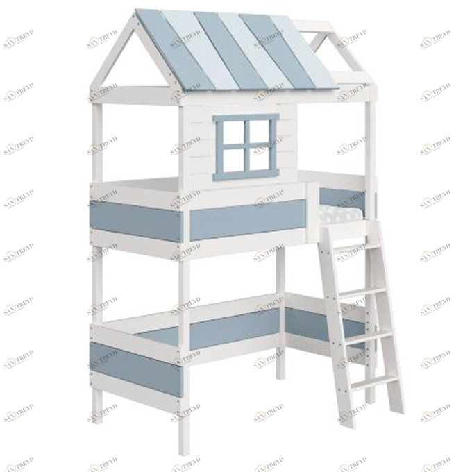 Кровать-чердак Home nord M 80х160 см белая, серая ELLIPSE ELLIPSE HOME 351793 Белый;серый Santreyd 