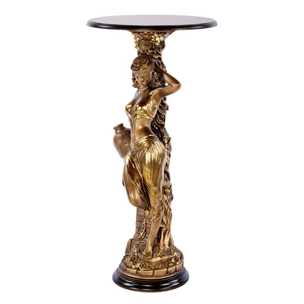 13055,11486 Подставка декоративная Девушка с кувшином Бронза BOGACHO 4627138200339, 4627138232316 - Вид №2