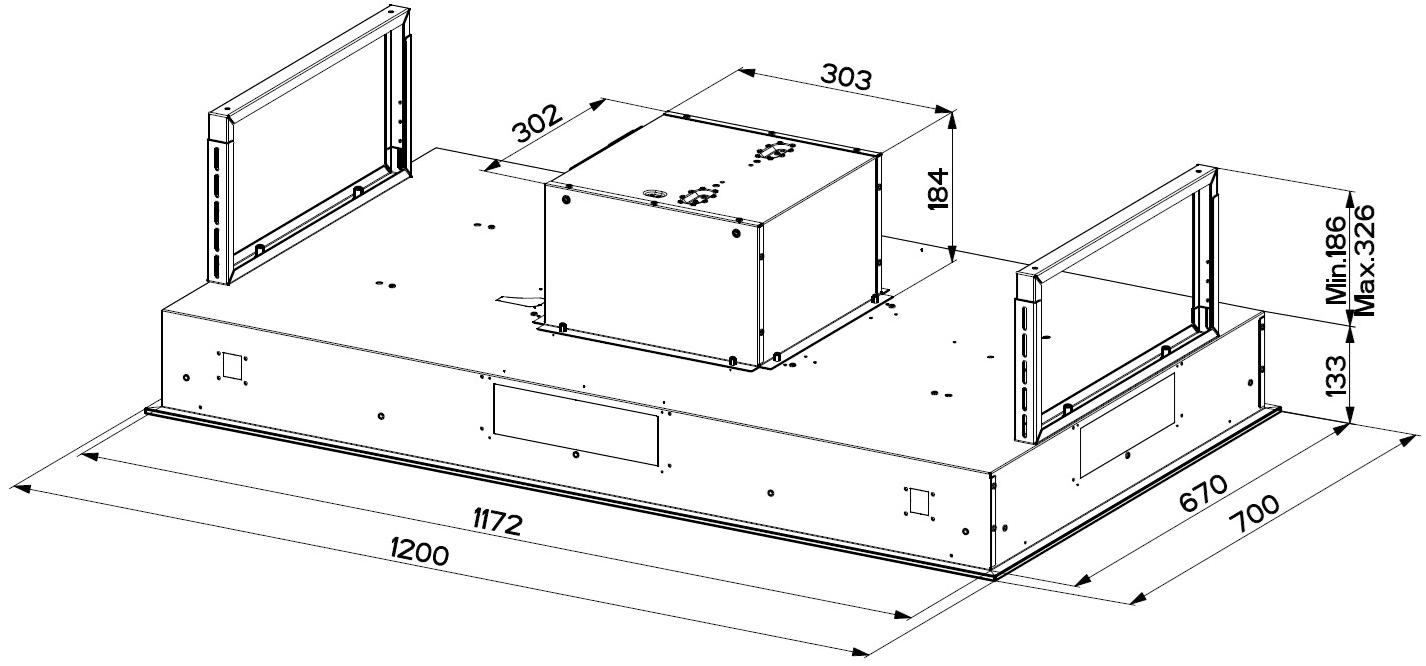 FABER Встроенная стеклянная вытяжка со встроенной подсветкой класса а sun-id-1359438 - Вид №4