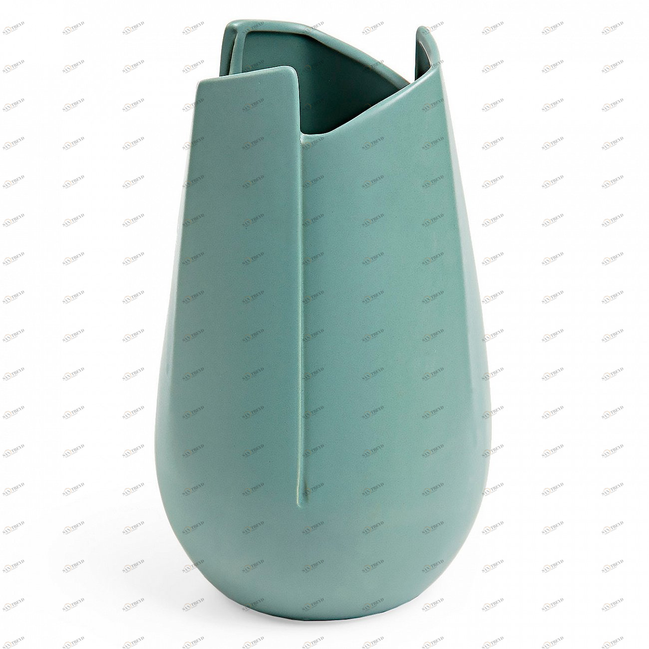 Ваза керамическая фигурная темно-зеленая 24 см Livingstone от La Forma LA FORMA LIVINGSTONE 343217 Зеленый 