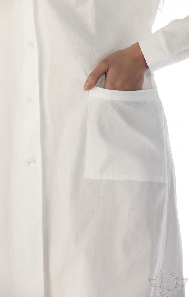 61694 Халат женский белый  Медицинская одежда  размер 52-54/170-176 Спецодежда  - Вид №2
