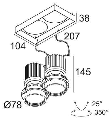 Регулируемый светодиодный прожектор Deltalight Minigrid In ARCH-00078339 - Вид №2
