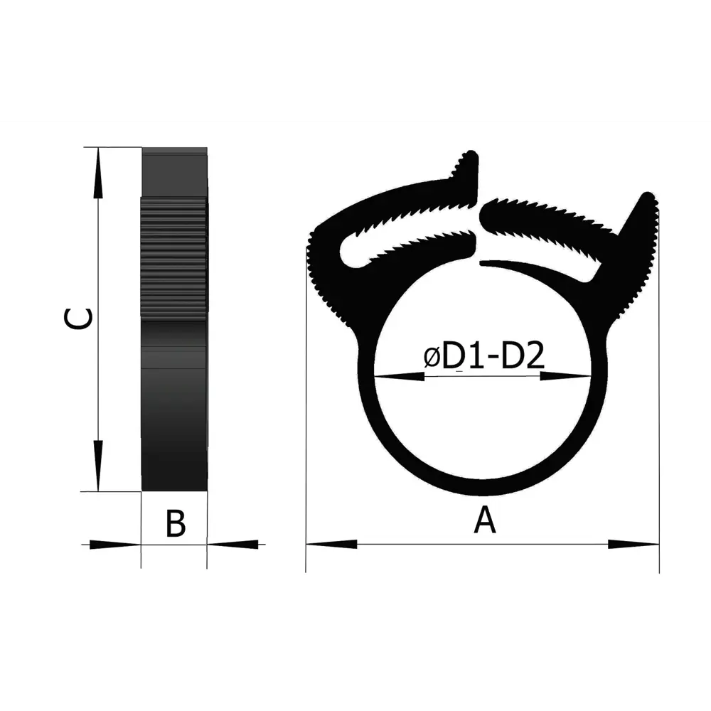 Хомут пластиковый Santreyd Clip-Track 26-22 для надежного соединения труб 83996217 STLM-0046004 - Вид №4