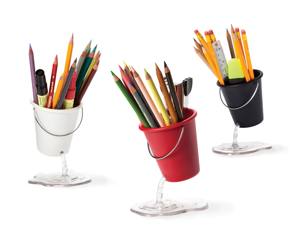 PE922 Органайзер для рабочего стола desk bucket черный Peleg Design  - Вид №3