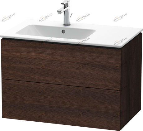 LC629105353 L-Cube Тумбочка подвесная Каштан темный, декор Duravit