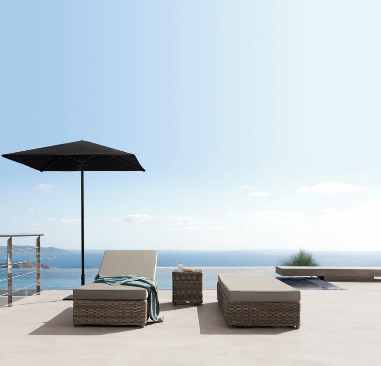 MNST667 Приставные столики старый серый 8мм 101см x 96см Manutti San Diego - Вид №8