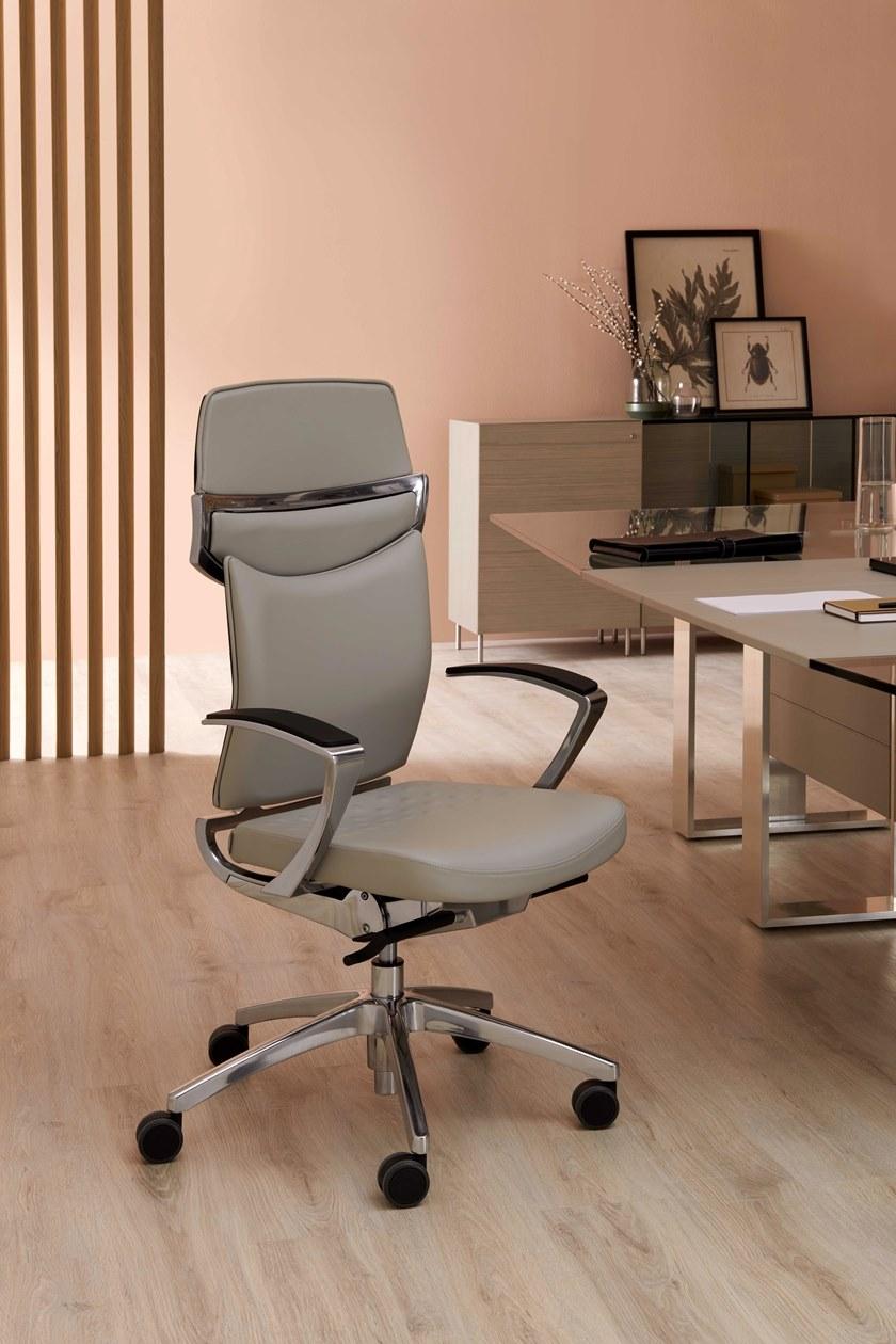 ESTEL GROUP Кожаное кресло для руководителя с подголовником Uniqa sun-id-1447149 - Вид №1