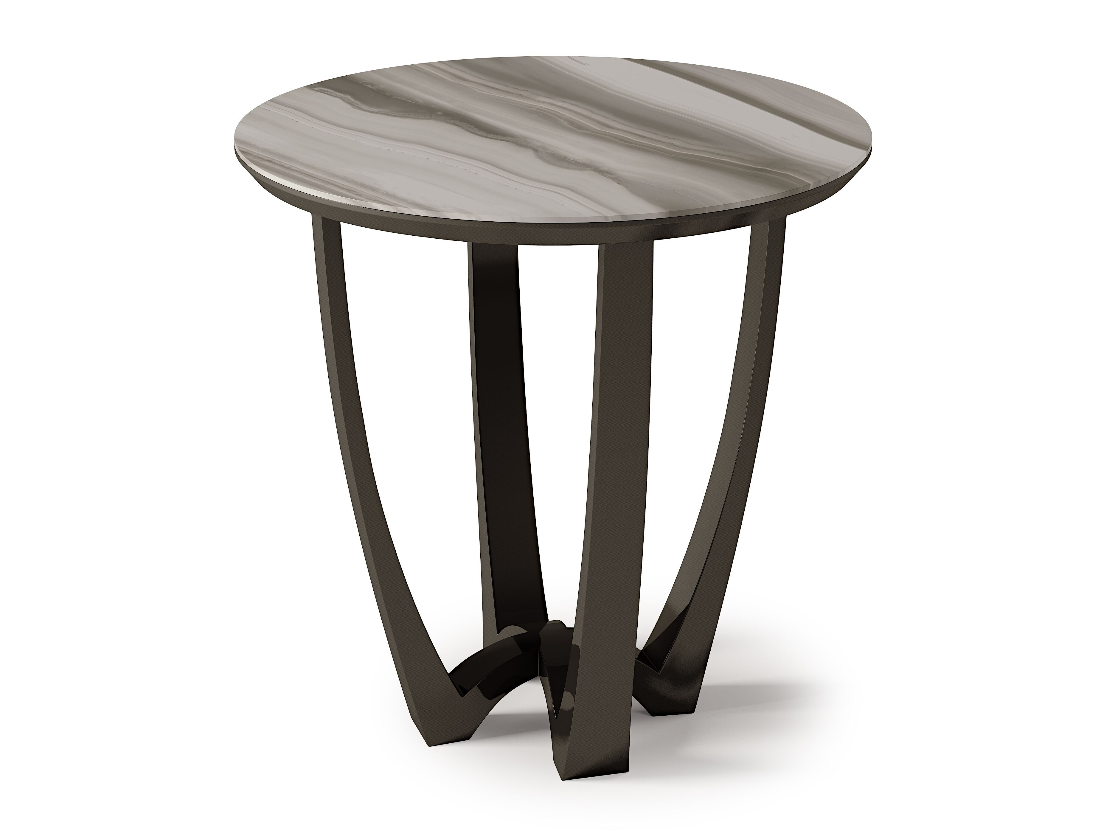 Высокий круглый мраморный журнальный столик Bizzotto Italia Symphony-Infinity ARCH-00104964
