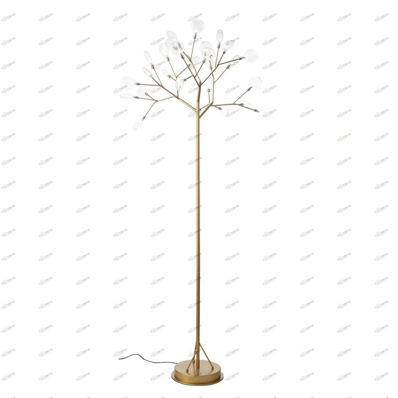 Торшер светодиодный 180х80 см золото с прозрачным Riccardo SL411.205.27 ST LUCE ФЛОРИСТИКА 00-3889406 Золото;прозрачный 