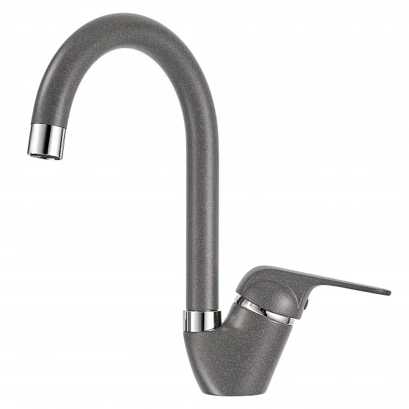 1024, ГРАФИТ (ЧЁРНО-СЕРЫЙ), СМЕСИТЕЛЬ КУХОННЫЙ