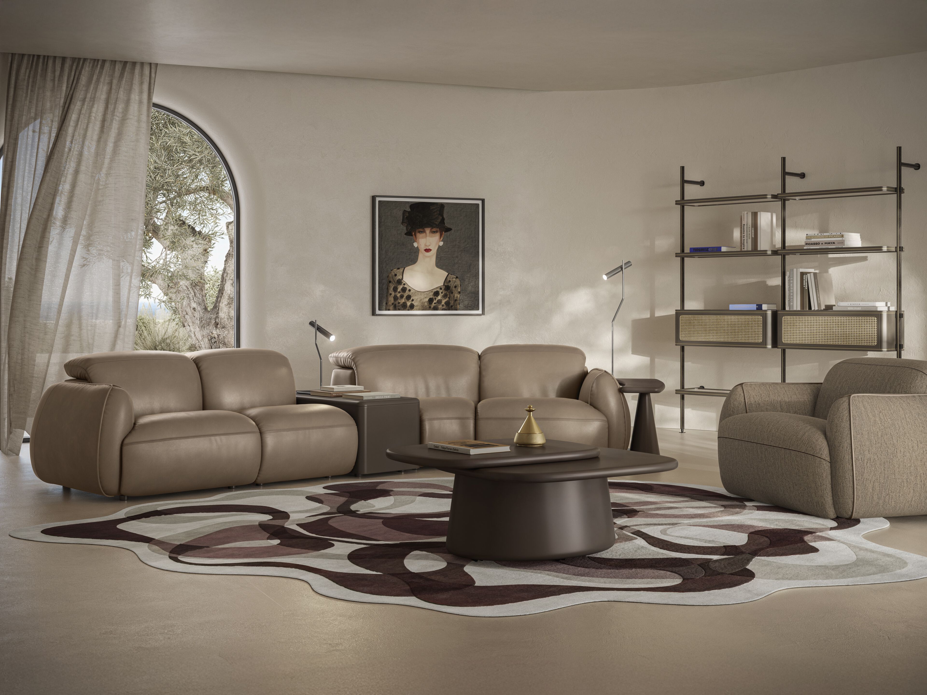 3-местный кожаный диван Natuzzi Italia Mindful ARCH-00126439 - Вид №5