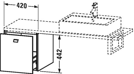BR512101818 Brioso Шкафчик для компактной консоли Белый матовый, декор Duravit - Вид №1
