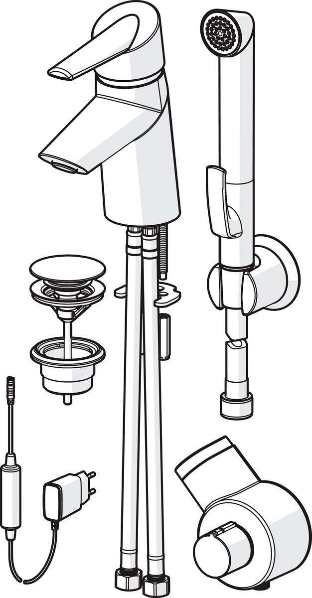 Oras 2703FT Смеситель для умывальника, 230/5 V 2703FT Optima Хром  - Вид №2