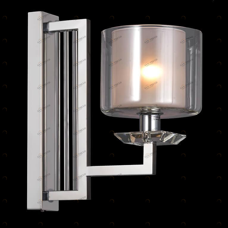 Бра с белым стеклянным плафоном хром Newport 4401/A NEWPORT 4400 00-3928645 Белый;серебро 