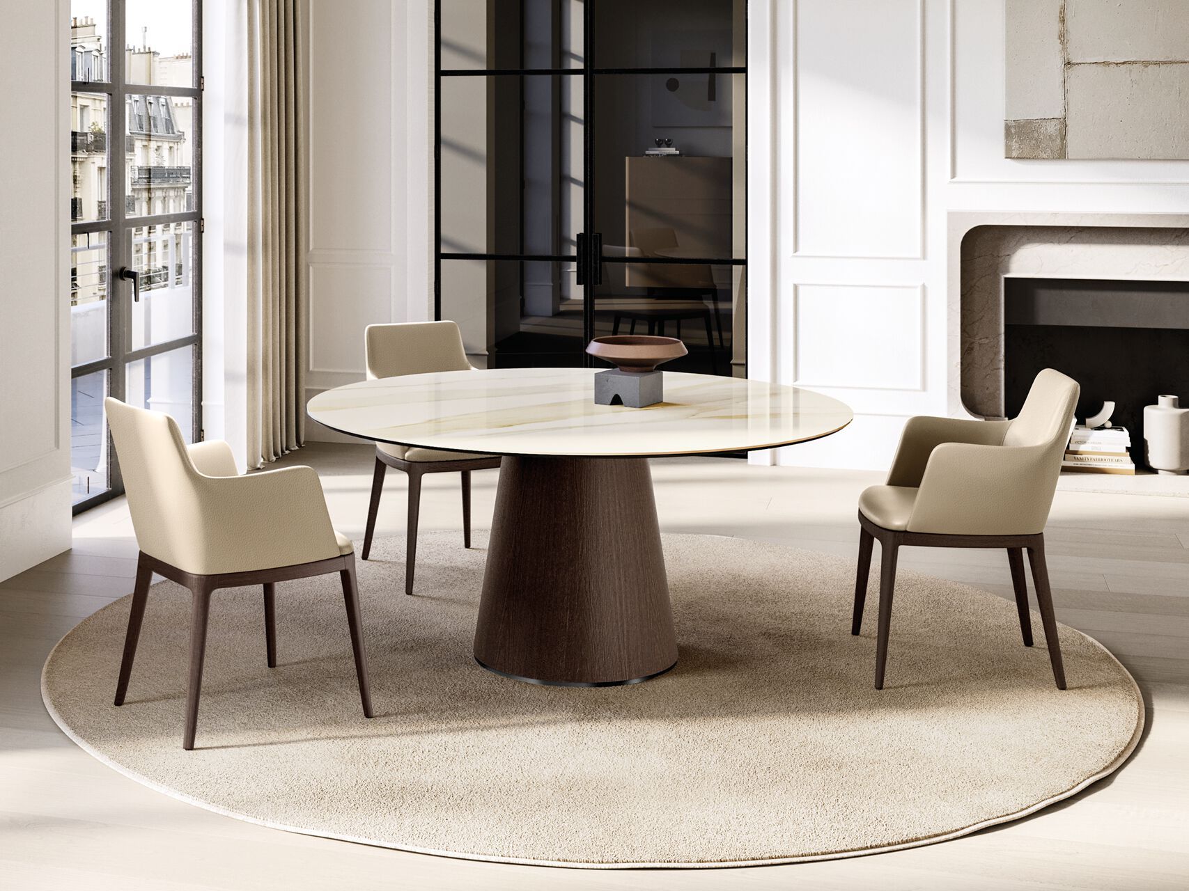 Круглый керамический обеденный стол EFORMA Teo ARCH-00052623 - Вид №3