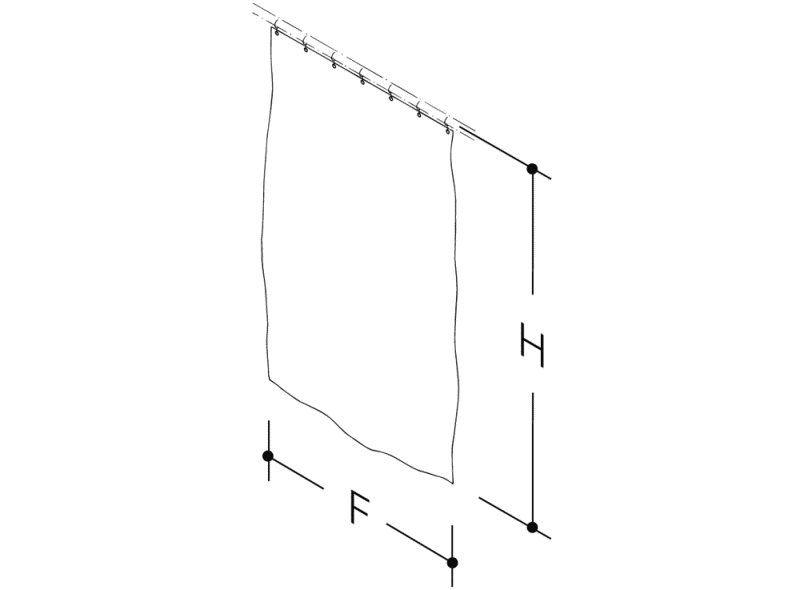 801.34.V0780 занавеска для душа/кабины HEWI Serie 477/801  - Вид №2