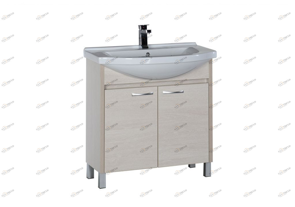 Тумба с раковиной Aquanet Донна 80 белый дуб 0016904200168864