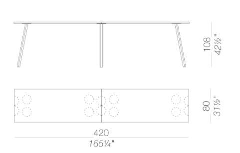 Высокий прямоугольный дубовый стол Lapalma ОРИ ARCH-00117243 - Вид №14