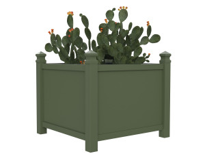 Стальная квадратная высокая плантатор