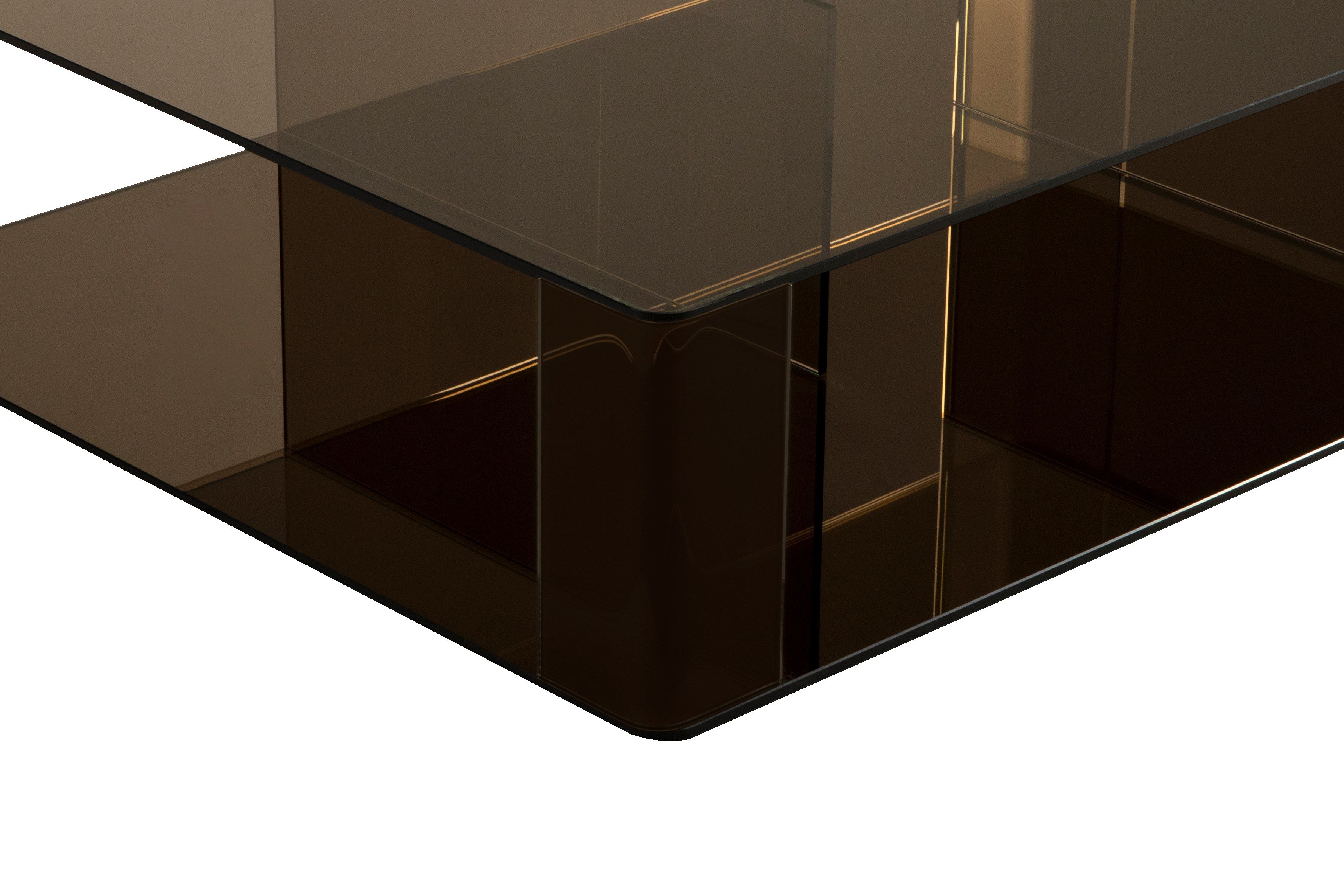 Низкий прямоугольный стеклянный журнальный столик Tonin Casa DEDALO ARCH-00130517 - Вид №6