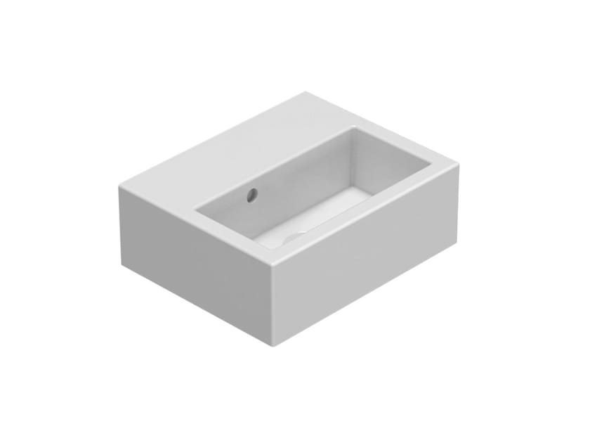 Керамическая прямоугольная подвесная ручная мойка Ceramica Globo классика ARCH-00019576