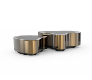 0-027 Центральный стол с волнистой полированной патиной Boca Do Lobo