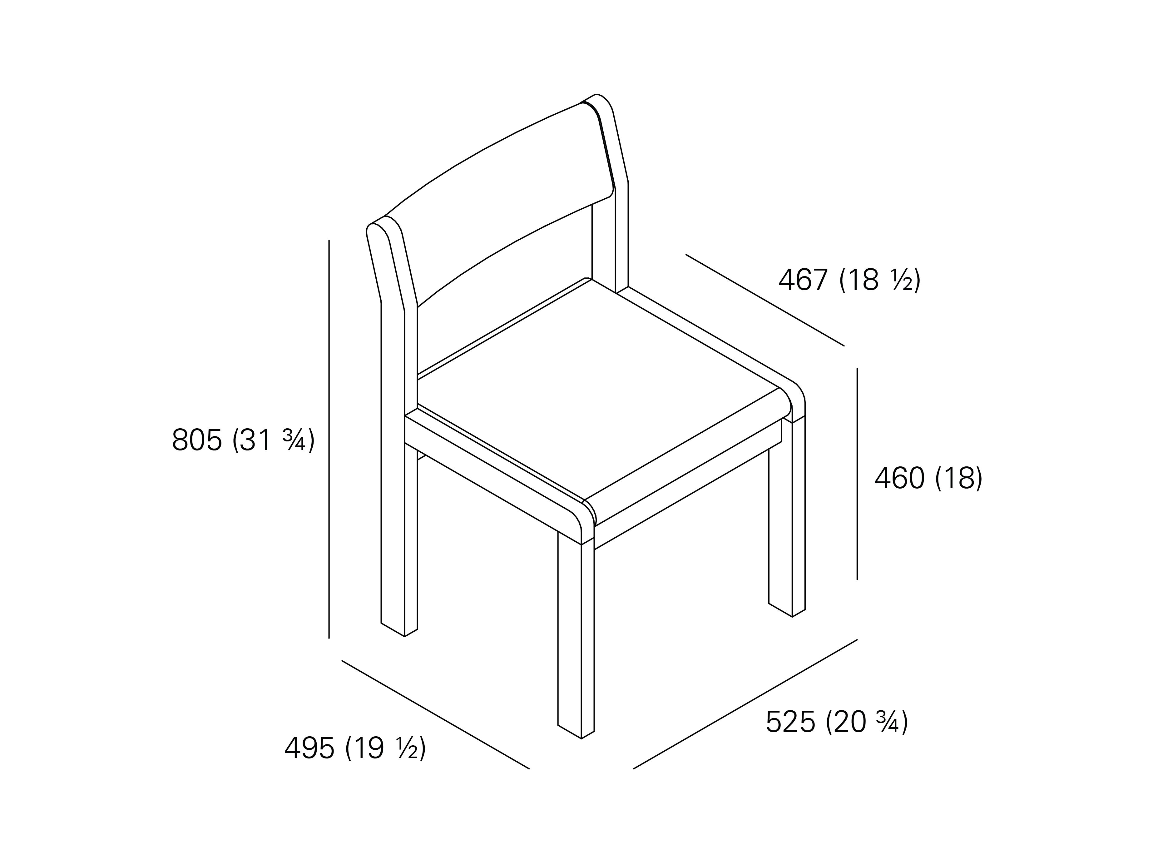 Мягкий стул из массива дерева e15 ALDE ARCH-00040105 - Вид №3
