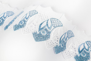 401 Шитье 60 мм в пакете Турция бело-голубой Gamma