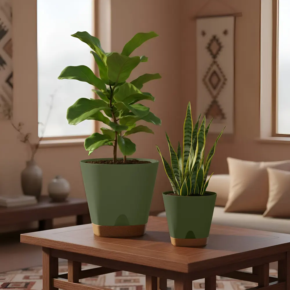 Горшок для цветов Ingreen Wood Ø17 h16.5 см v2.5 л пластик тайга STLM-2158189 - Вид №3