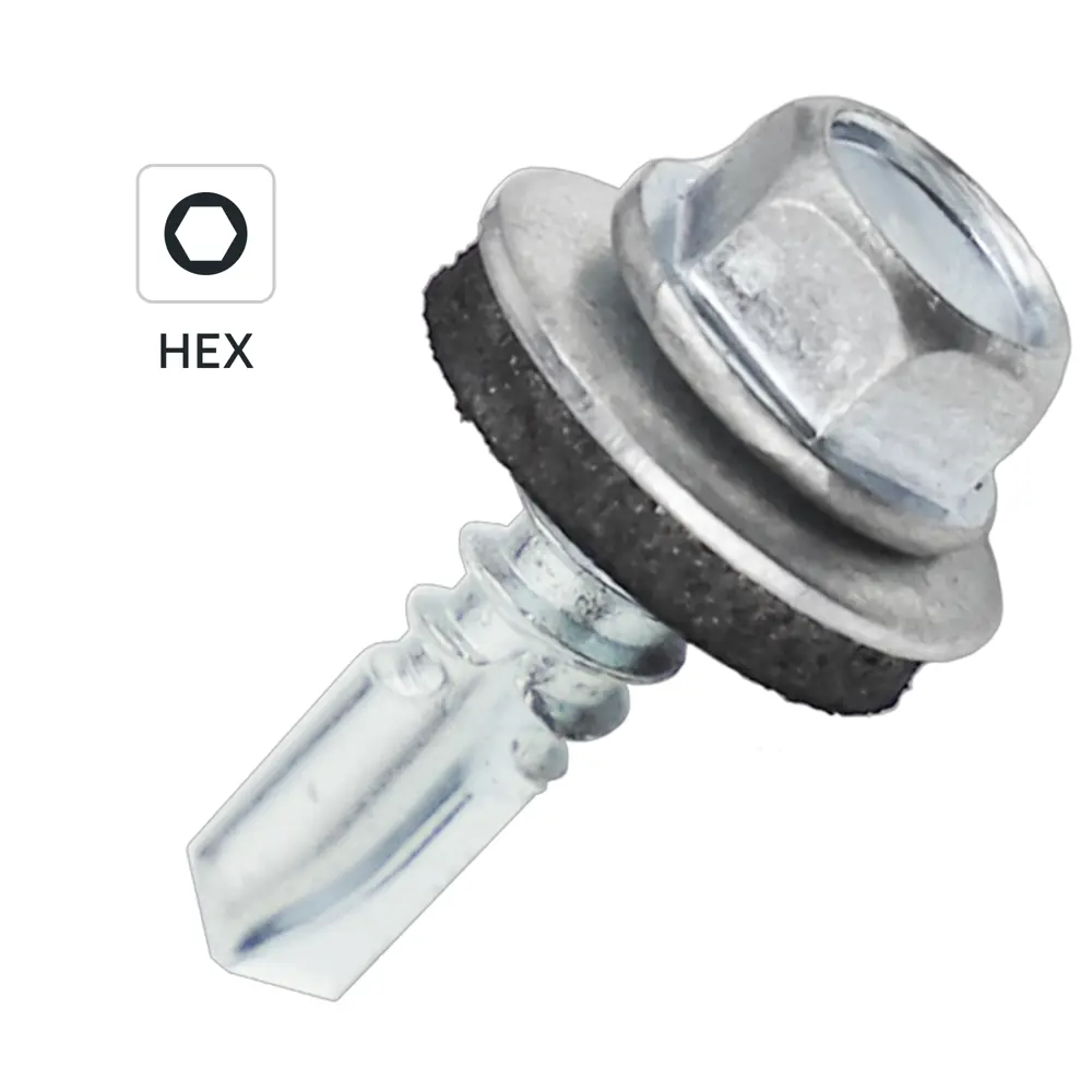 Саморезы кровельные по металлу DILWIS с пресс-шайбой 5.5x19 мм 1 кг STLM-2074232