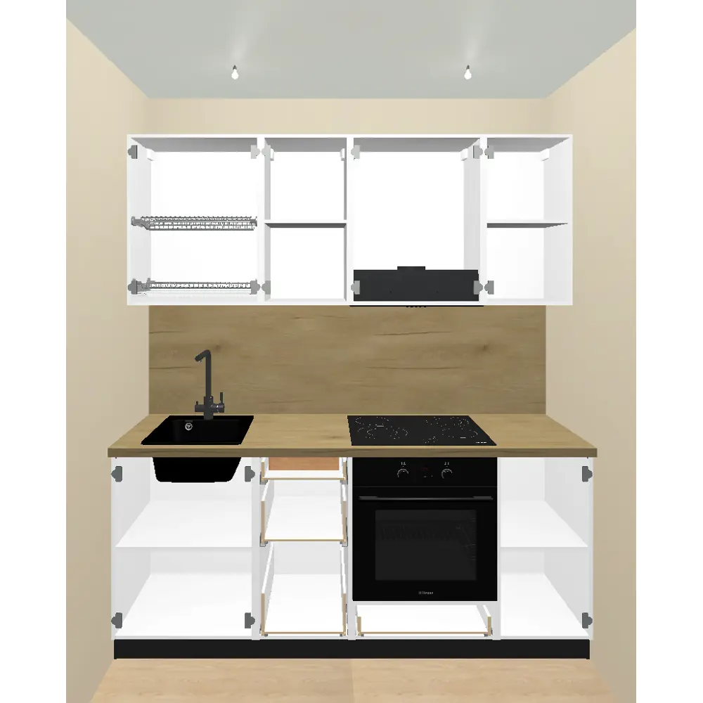 Кухонный гарнитур 200x60 см София цвет серый KONSENSA STLM-2153391 - Вид №2