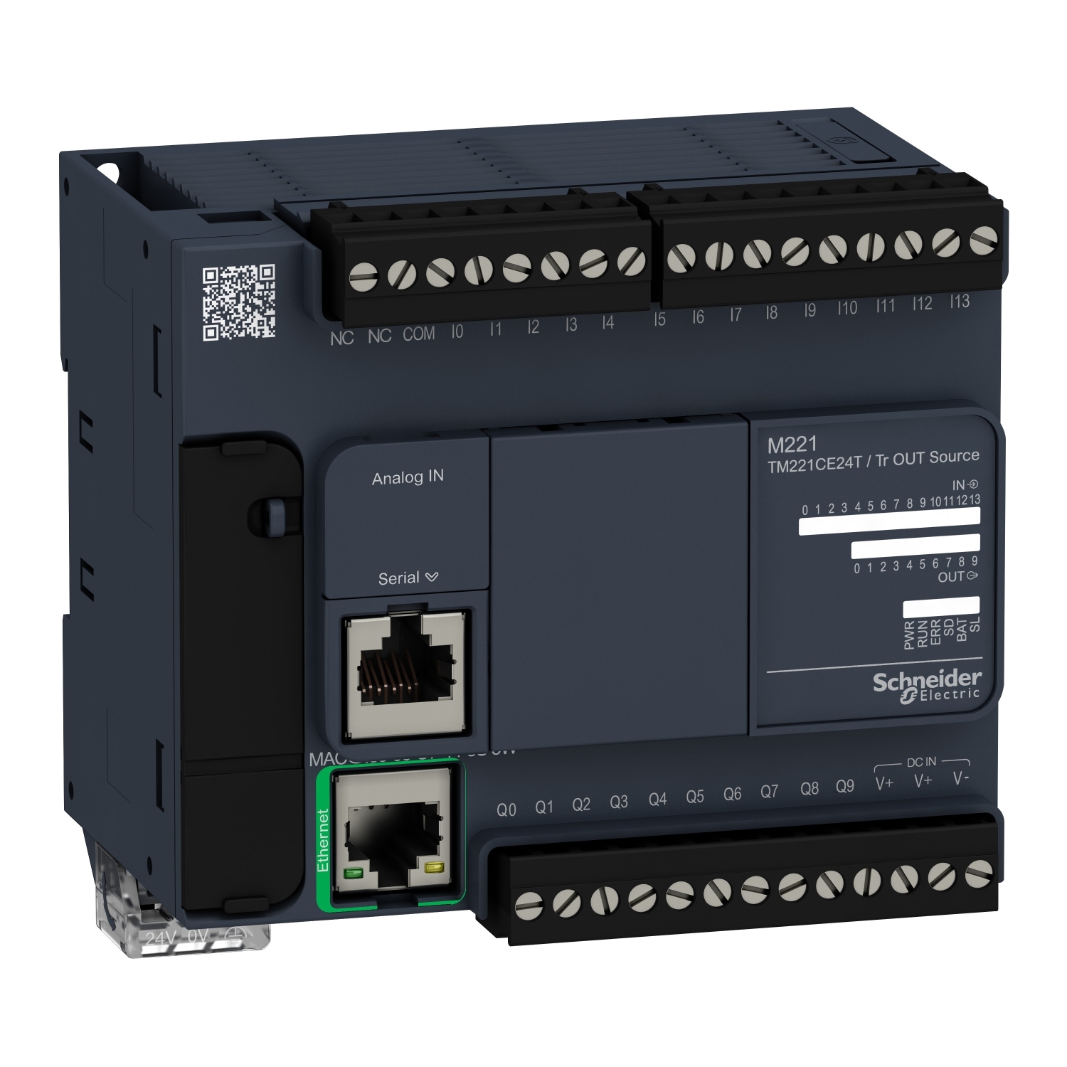 TM221CE24T КОМПАКТНЫЙ БАЗОВЫЙ БЛОК M221-24IO ТРАНЗИСТ ИСТОЧНИК ETHERNET Schneider Electric OEM ПЛК Modicon 