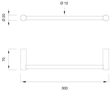 Ceadesign Держатель для полотенец из нержавеющей стали Stem - accessori Ste 15 - Вид №1