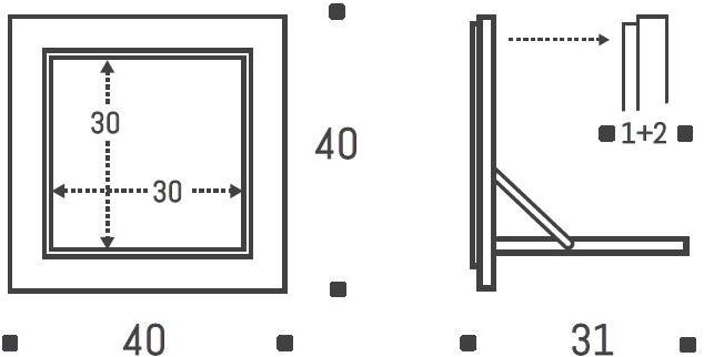 AMBIVALENZ Складная фанерная полка Fläpps shelf 40×40-1 Fl020040 - Вид №4