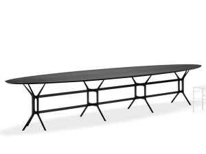 Металлический овальный стол