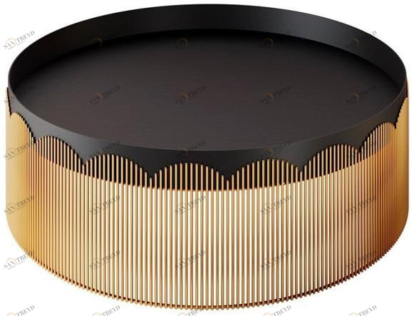 Scarlet Splendour Низкий круглый металлический журнальный столик Strings sun-id-1509081