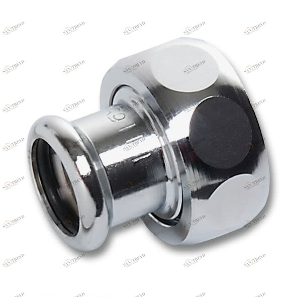 116359G1534 SANHA 16359G пресс-фит., разъемн.соед. плоск.упл.,ВПр-BP,бp.хром 15x3/4 мм 