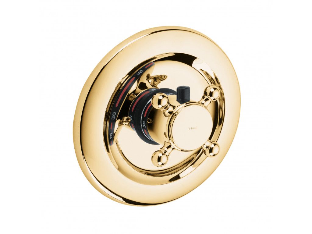 517194520 встраиваемый смеситель с термостатом KLUDI 1926 позолоченный, 23 кар 