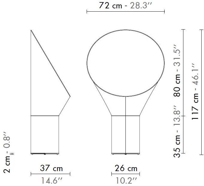designheure Светодиодная настольная лампа из стали и пвх Cargo sun-id-1431474 - Вид №8