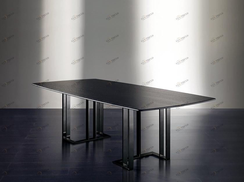 Meridiani Прямоугольный деревянный обеденный стол sun-id-1451606