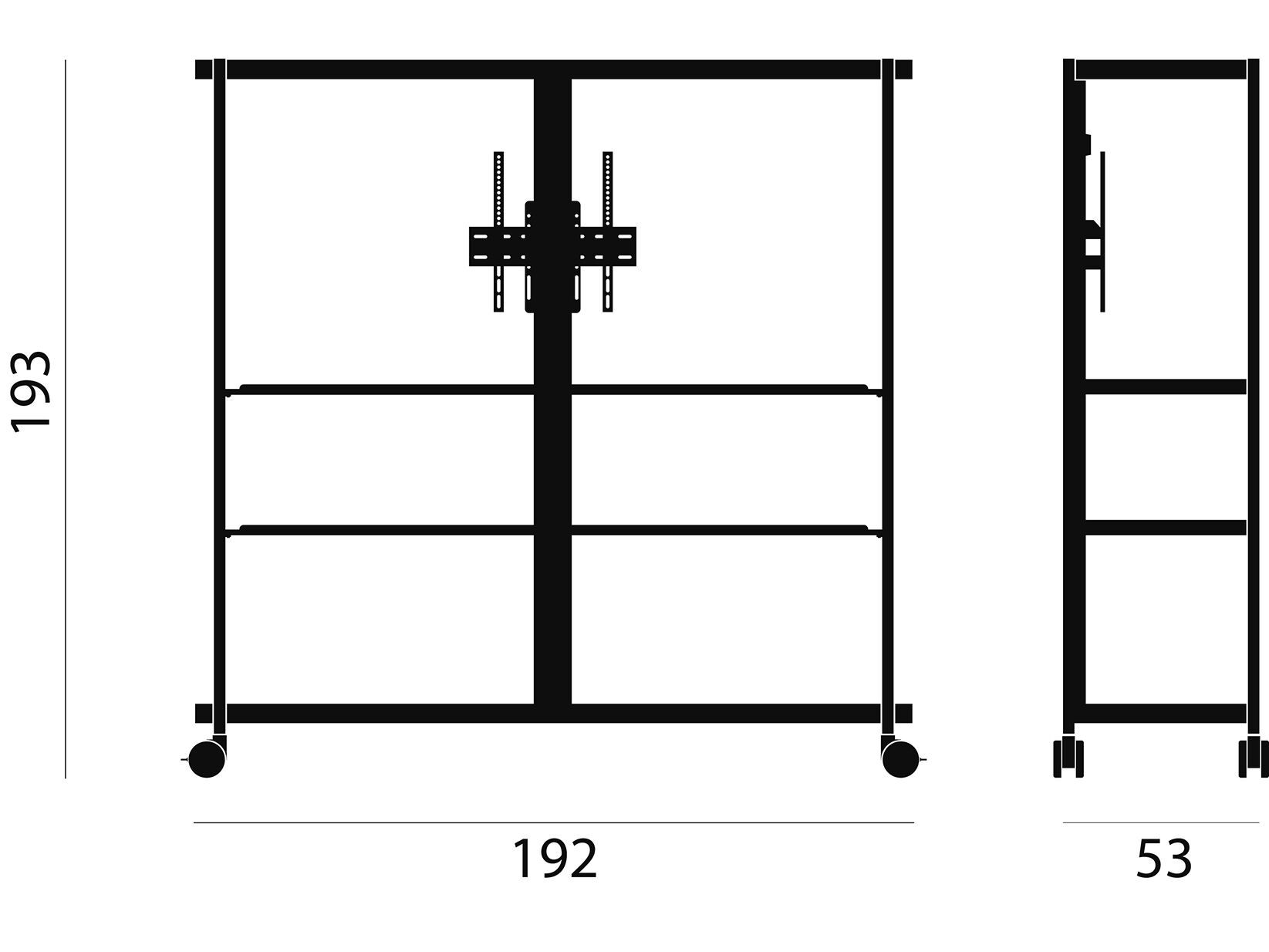 Стальной офисный книжный шкаф с колесами Brunner доски ARCH-00117344 - Вид №2